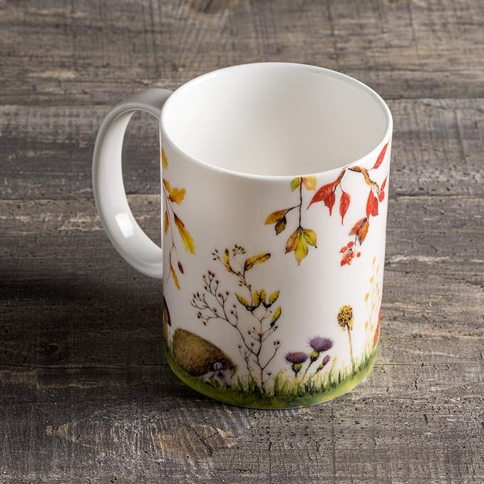 Maison d' Hermine Coffee Mug with Handles Tea Cups (12 Ounce, Pack of 1) | Fine Bone China Coffee Mugs for Hot Beverages Cappuccino Latte Home Restaurant Hotel Spring Summer -Sous-Bois - Sous-Bois