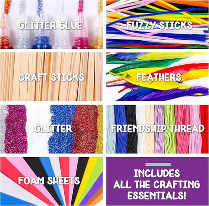 Made By Me Ultimate Craft Box, Art & Craft Activities 1000 Piece Set, Storage Case, Great for Preschool Arts & Crafts, Adult & Group Projects, Craft Box for Kids Girls & Boys