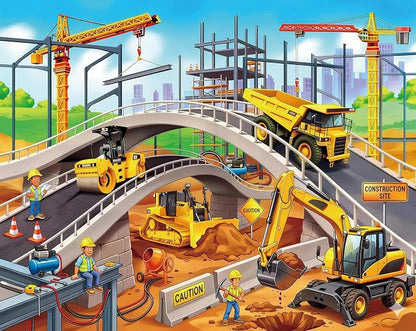 100 Pieces Puzzles for Kids Ages 4-8, Bulldozer Educational Kids 100 Piece Puzzle, Children Jigsaw Puzzles Kids Puzzles, Educational Learning Puzzle Toys for Girls and Boys