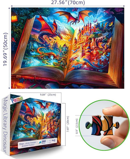 Jigsaw Puzzles 1000 Pieces Magical Storybook Puzzles for Adults 1000 Pieces World Fantasy Scene Landscape Puzzle for Adults and Teens Family Challenging for Game Nights (27.5 x 19.7 Inch)