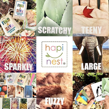 Hapinest Find and Seek Scavenger Hunt Card Game, Indoor Outdoor Activities for Kids Toddler & Family, Beach Camping Travel Car Games for Road Trips, Kids Scavenger Hunt Game Age 3 4 5 6 Years Old & Up