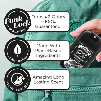 Poo-Pourri Cypress Woods Pocket Sprayer Before-You-Go Toilet Spray - Instantly Trap Bathroom Odor - Plant Based Ingredients & Essential Oils - No synthetic fragrance - Cypress, Pine, Fresh Air Scent