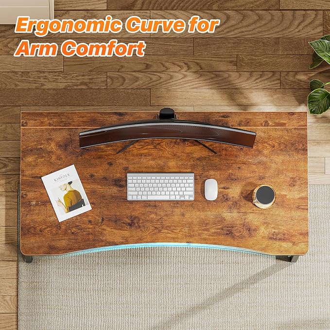 Huuger Folding Desk for Small Spaces, 31.5 Inch Foldable Computer Table, Easy Assembly, for Home Office, Study, Bedroom, Dorm, Space Saving, Small Writing Work Office Computer Desk, Rustic Brown