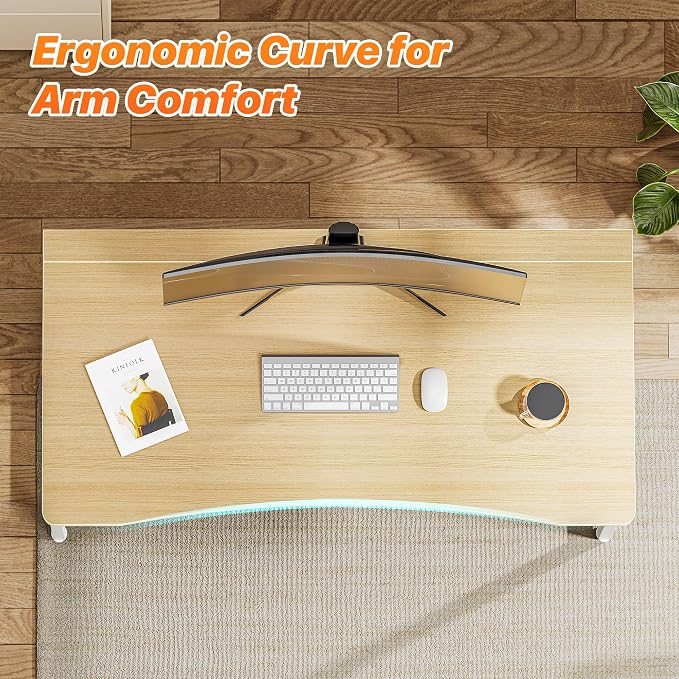 Huuger Folding Desk for Small Spaces, 31.5 Inch Foldable Computer Table, Easy Assembly, for Home Office, Study, Bedroom, Dorm, Space Saving, Small Writing Work Office Computer Desk, Oak