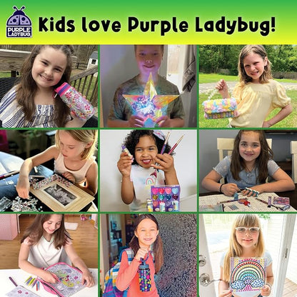 Purple Ladybug Silver Holographic Scratch Art Mini Notes - Scratch Art Notes Kids Games, Summer Activities for Kids, Teens, Boys, Gifts for Kid Arts & Crafts Supplies Summer Craft Kit