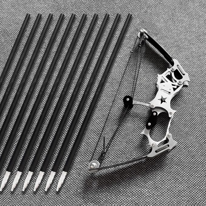 Archery Bow Set Left and Right Hand Compound Bow Hunting Bow Metal Material Catapult RH/LH for Practice Archery