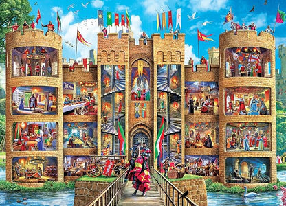 MasterPieces 1000 Piece Jigsaw Puzzle for Adults, Family, Or Youth - Medieval Castle - 19.25" x 26.75"