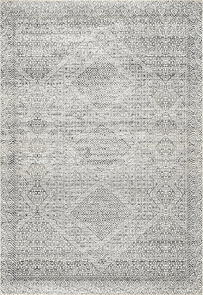 nuLOOM Abstract Tribal Machine Washable Ultra Thin Area Rug, 9' x 12', Grey