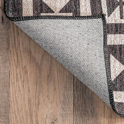 nuLOOM Leighton Machine Washable Southwestern Medallion Ultra Thin Area Rug, 5x8, Beige